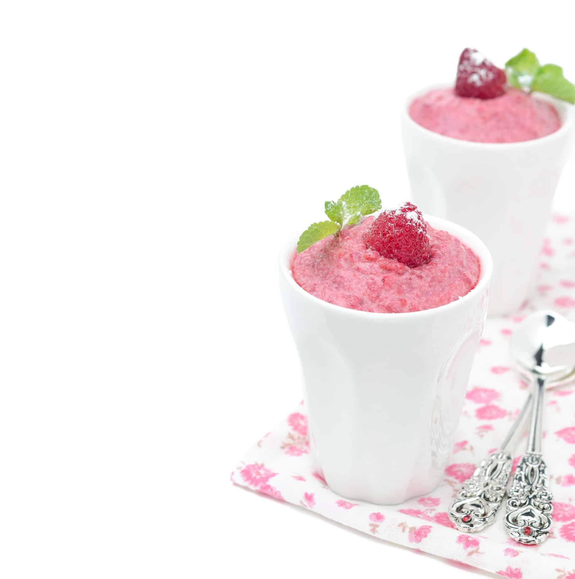 Ravishing Raspberry Bavarois with Raspberry Sauce
